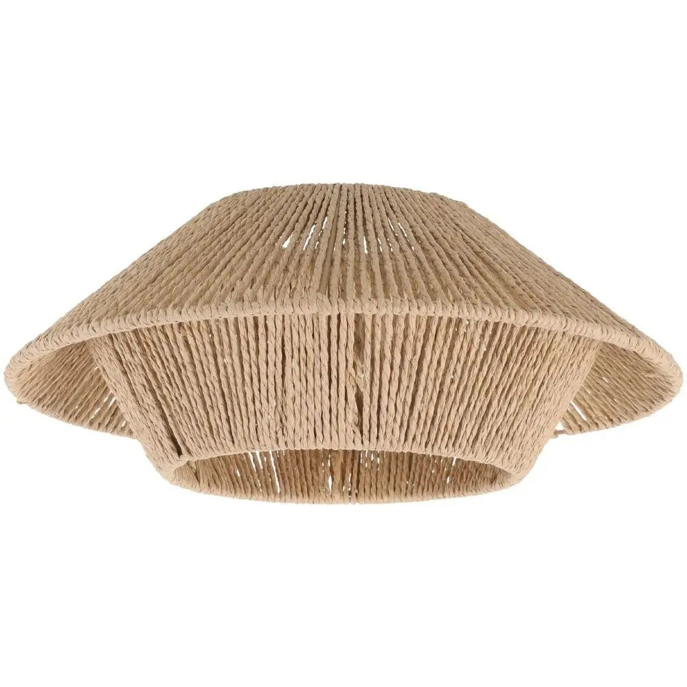 Paper Weaving Ceiling Light Shade E27 Socket Barrel Simulated Rattan Lamp Shade Simplicity Hand-woven Vintage Lampshade Hotel