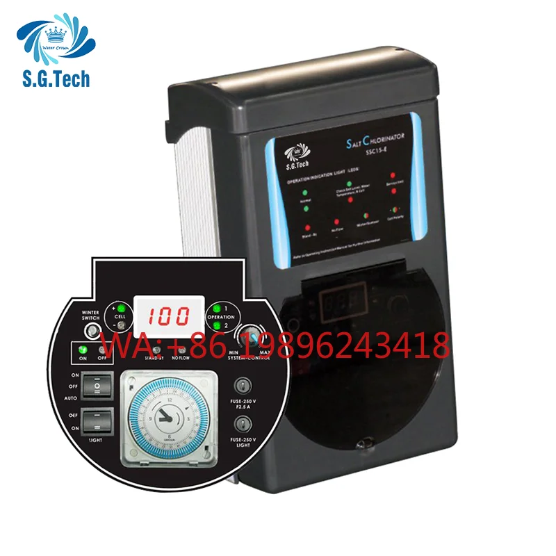

Water Crown High Quality Durable ABS Luxury Swimming Pool Chlorinator Salt Chlorine Generator for Disinfection