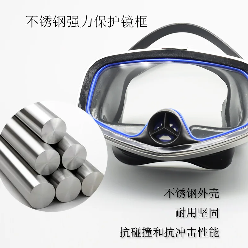 صمام نظارات الغوص سيليكون إطار كبير الكبار البحر اصطياد ضوء الزجاج المقسى أقنعة الغطس للرجال والنساء