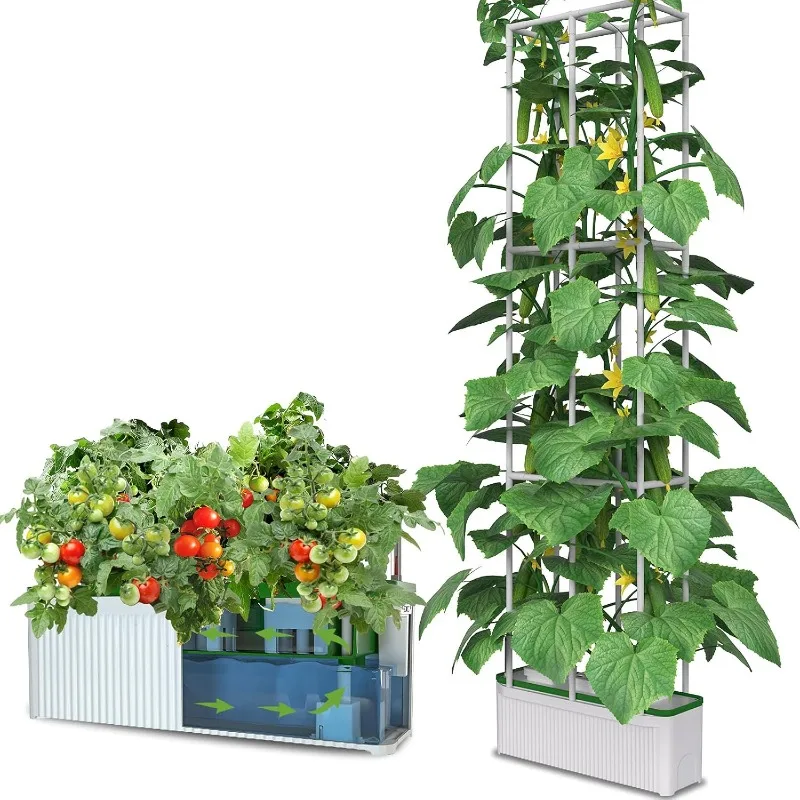 LLarge Smart Hydroponics Growing System kit,7L Indoor Hydroponic Garden Plant Grow Kit for Herb,Tomato,Pepper, Vines Plants