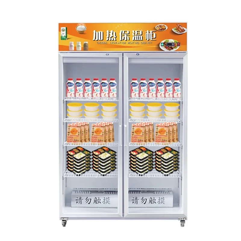 

Commercial heated hot milk large thermal insulation display cabinet