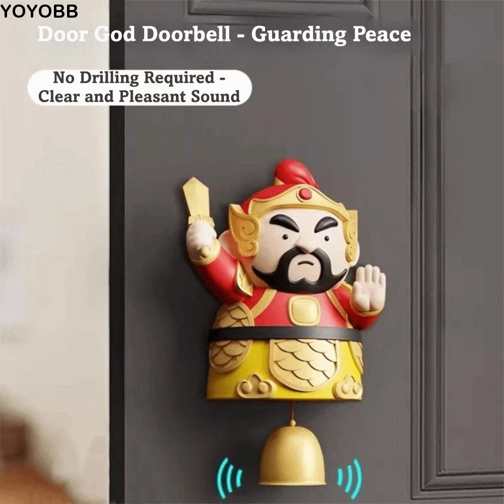 

Decorative Shopkeepers Bell Traditional Style Creative Design Door Chime Chinese Traditional Prosperity Bell Door God