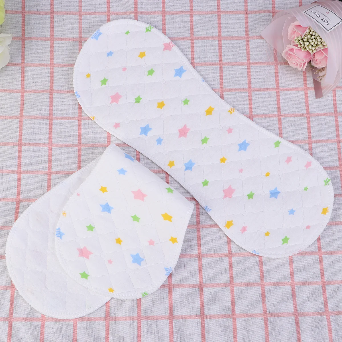

25Pcs Baby Diaper Liners Cloth Diapers 3-Layer Insert Absorbent Breathable Comfortable for Newborn Size-S