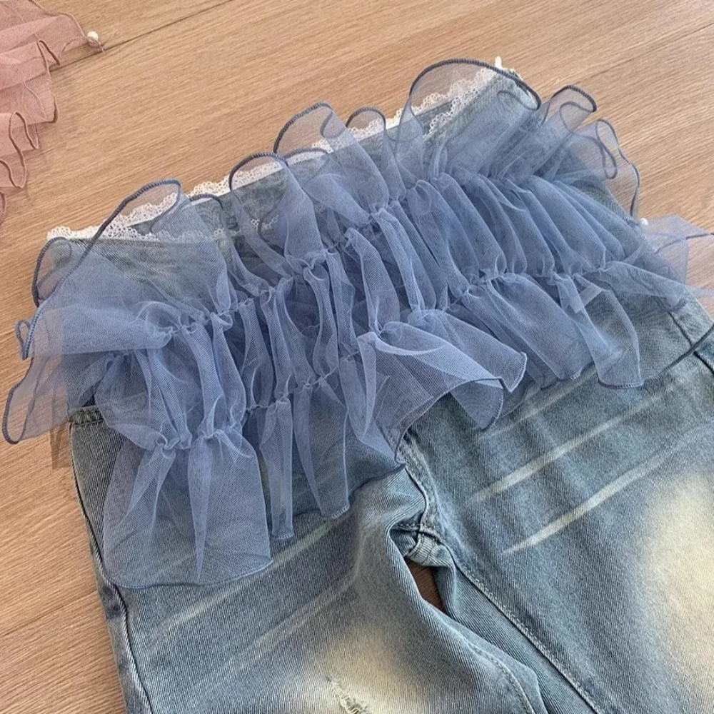 Moda balletcore malha mini saias estilo coreano curto plissado saias harajuku avental envoltório bunda cortina calças combinando