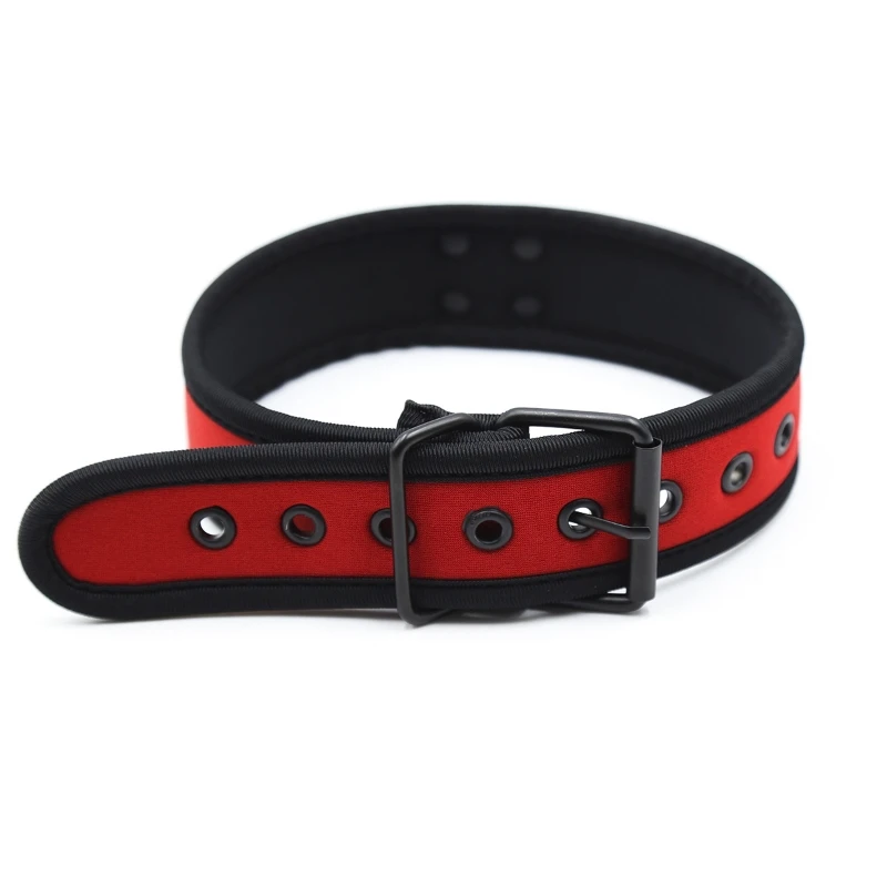 Exotic Accessories Dog Slave Necklace of Neoprene Fetish Collar Punk Harness Belts for Couples Traction Flirting Sexy Products