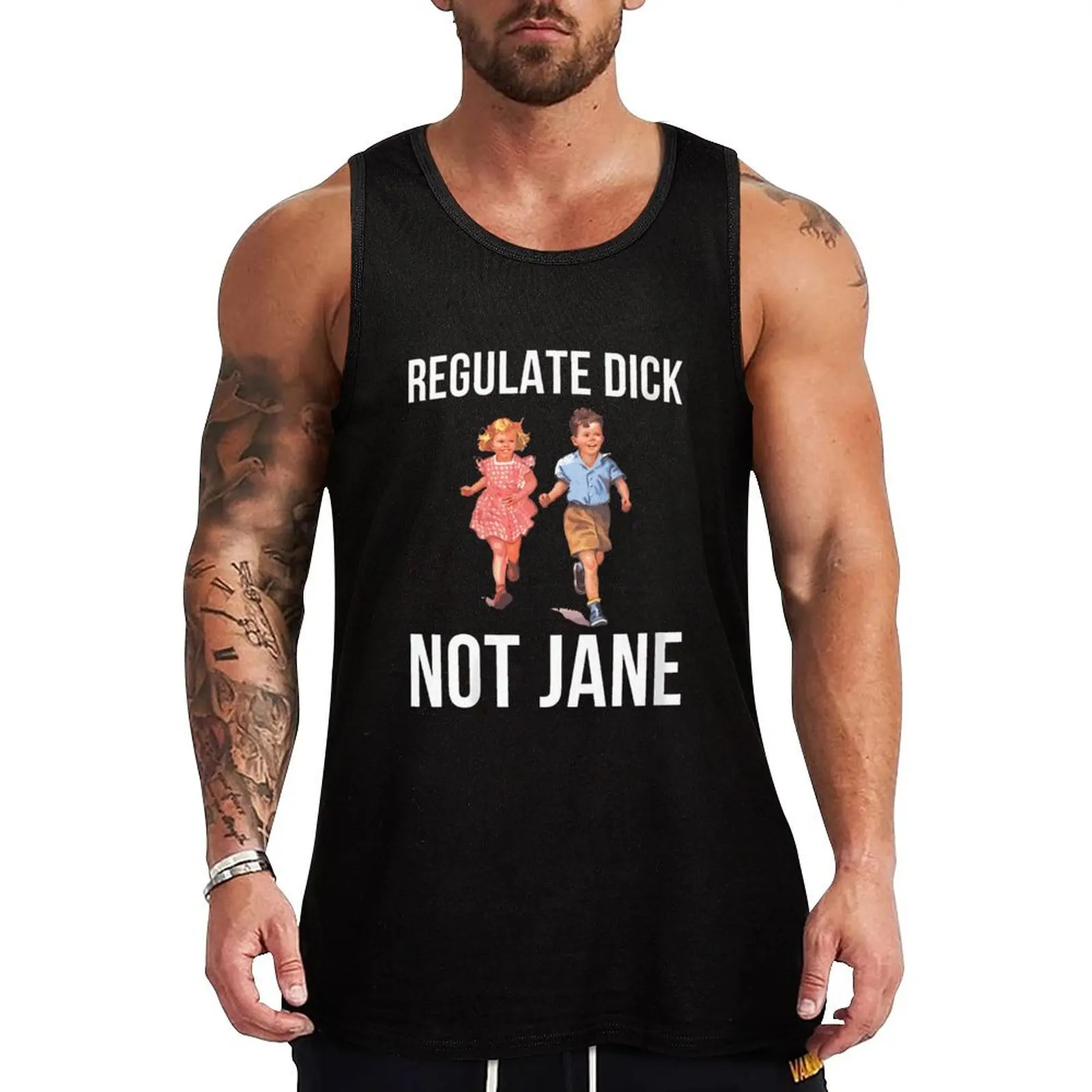 Regulate Dick Not Janes Tank Top Vest sleeveless vest men bodybuilding t shirt