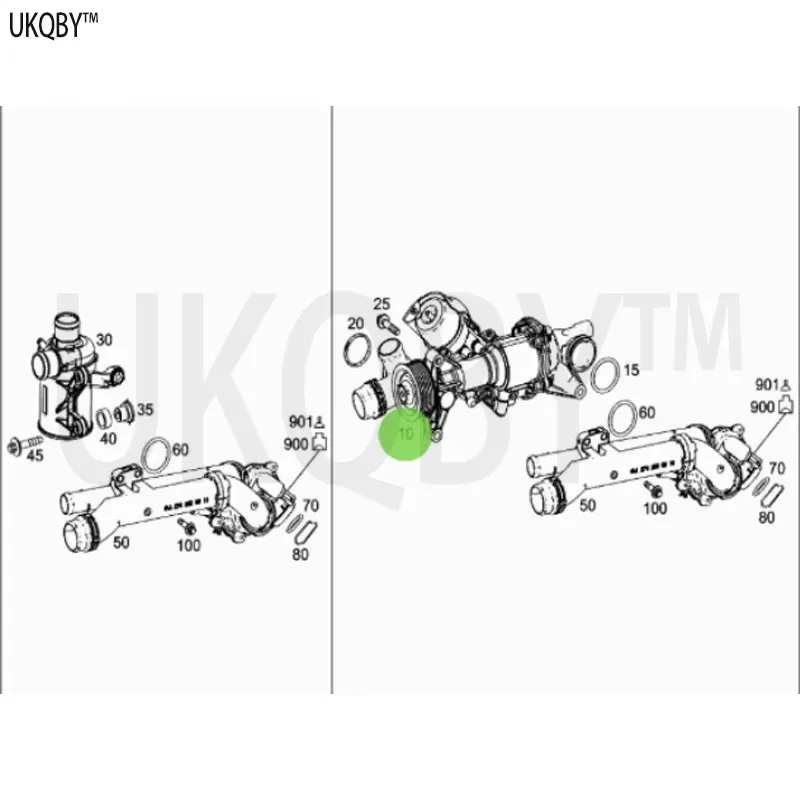 Coolant pump water pump A2742001407 A2742000301 A2742000601 A2742000800 A2742000900 A2742000701 A2742000907 A2742001000 A2742001
