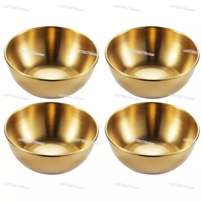 

Stainless Steel Golden Sauce Dishes Appetizer Seasoning Serving Dishes Sets Tray Spice Plates Kitchen Tableware*4pcs 2pcs