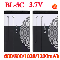 3.7V 1020mAh Lithium Battery BL-5C BL5C BL 5C Rechargeable Batteries for Nokia 2112 2118 2255 2270 2280 2300 2600 2610 3125 3230