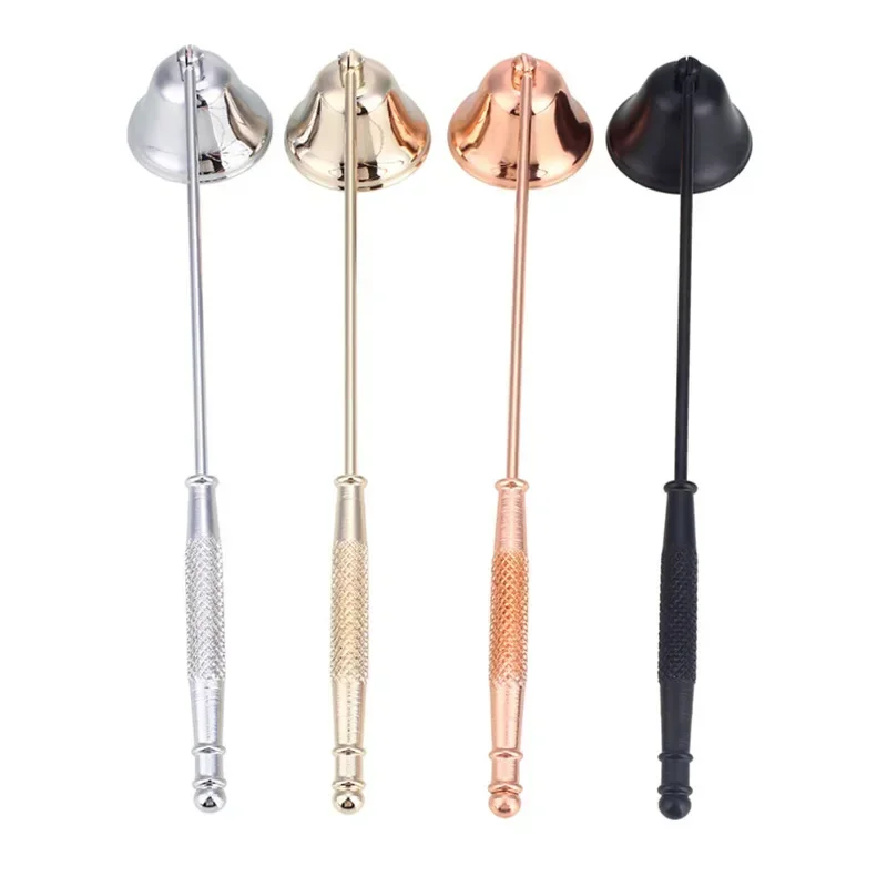 1 PC Stainless Steel Candle Snuffer Smokeless Candles Wick Bell Snuffer Put Off Flame Tool Cutter Candles Safely Extinguish Tool