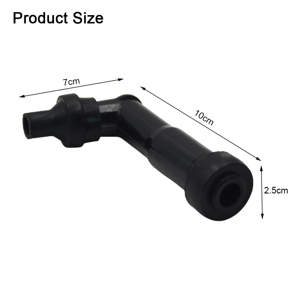1/2pcs Black 102 Degree Motorcycle Ignition Spark Plug Cap Resistor Cover for 10mm/12mm Threaded Motorbike Parts Universal