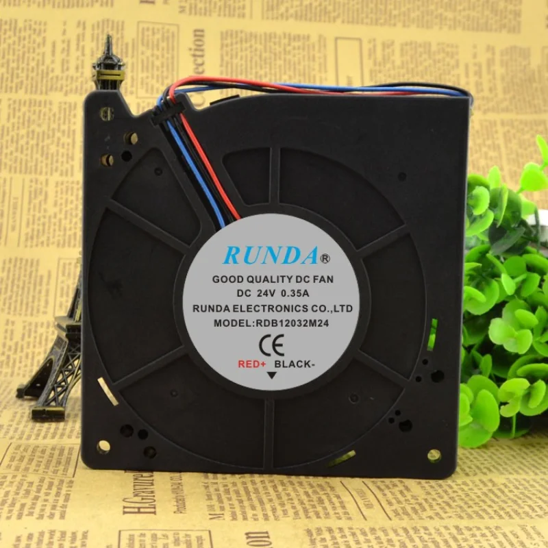 

New CPU Cooling Cooler Fan for RUNDA RDB12032M24 12CM 12032 24V 0.35A Turbine Centrifugal Fan Blower