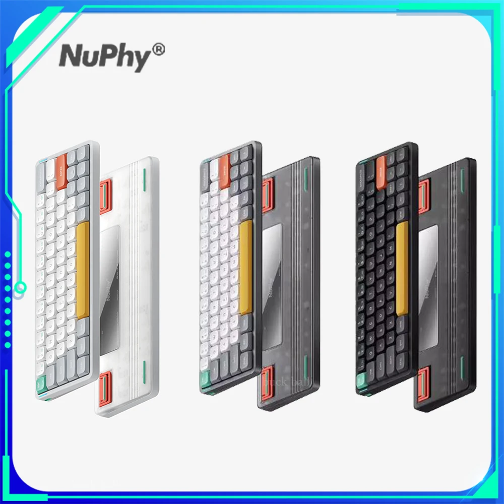 Nuphy Air60 V2 Mechanical Keyboard Three Mode RGB Backlit Custom Wireless Gaming Keyboard Hot Swap PC Gamer Accessories Boy Gift