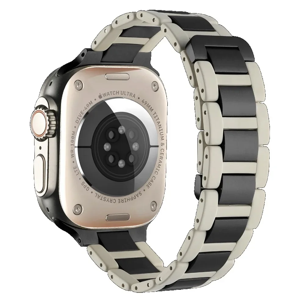 Magnetic Stainless Steel Strap for Apple Watch Band Ultra 49mm 45mm 44mm 42mm 38 40 41mm Silicone Bracelet iWatch 9 8 7 6 5 3 SE