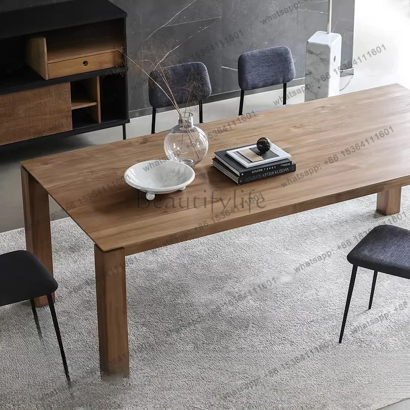 LSLiving Room Extending Dining Table Modern Wood Center Restaurant Dining Table Office Study Mesas De Comedor Kitchen Furniture