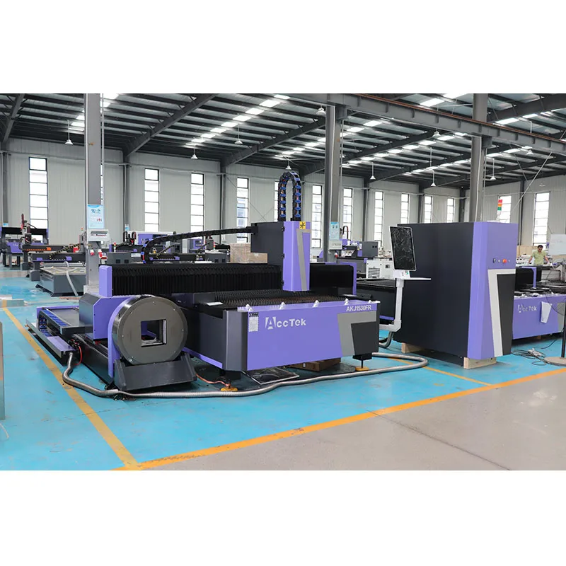 Cnc And Laser Cutting Combine Machines Cnc Metal Pipe Fiber Laser Cutting Machine With 3M/6M Rotary