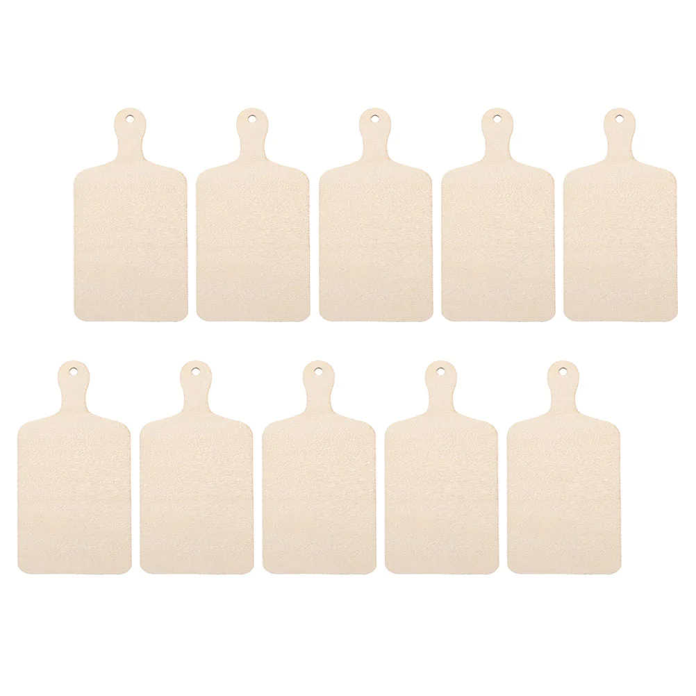 

10 Pcs DIY Wooden Cutting Board Mini Boards Drawing Small Chopping with Handle for Crafts Paddle