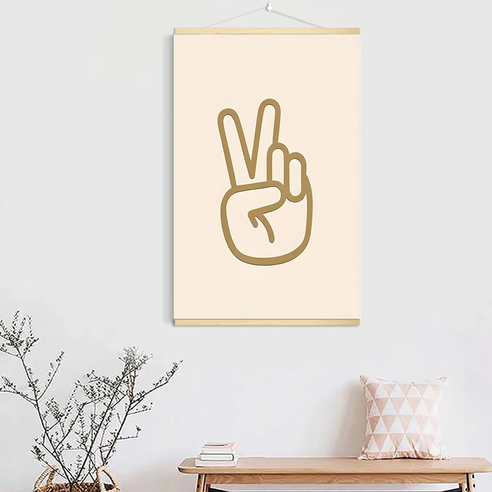 Preppy Boys Solid Wood Hanging Little Man Cave, Checkered Lightning, Peace Sign, Long Live Boyhood Poster Prints Educational Art