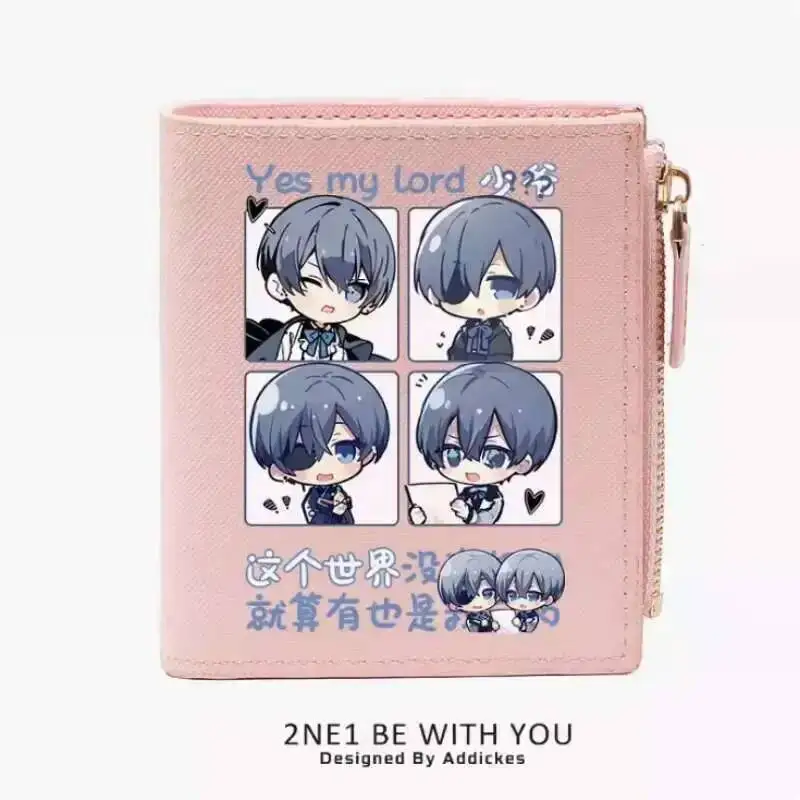 Anime Black Butler Portfel Modowy PU Torebka na Karty Monety Zapinana na Zamek Prezent Cosplay B1024 Hit