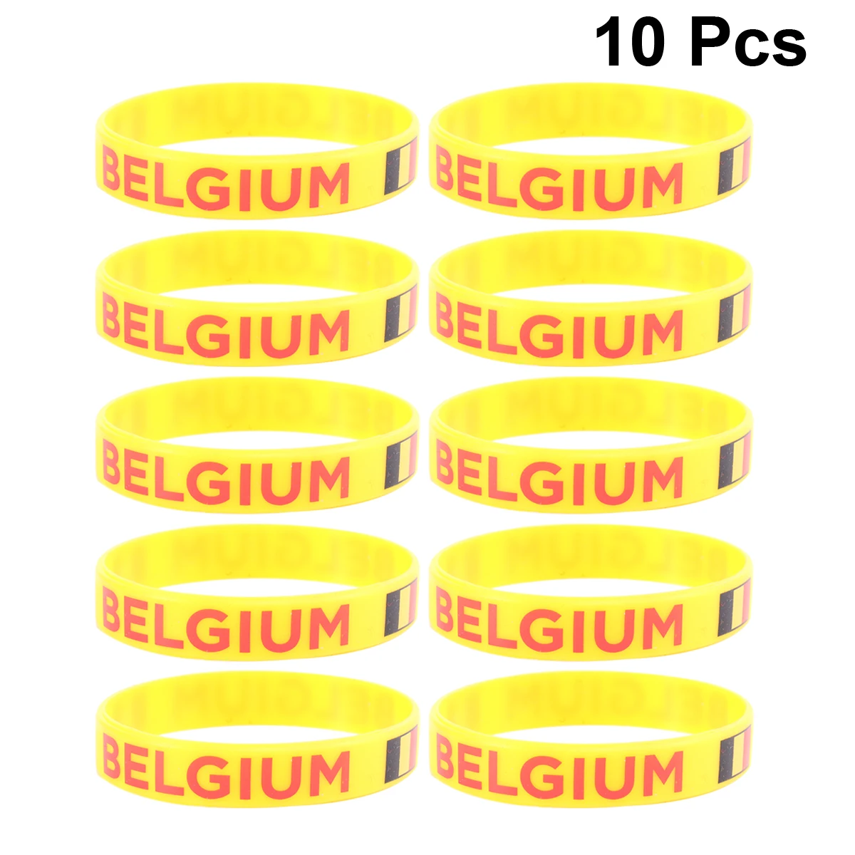 

10 Pcs Sports Jewelry Gift Union Jack Flags Event Party Favor National Bracelet Bands Football Silicone Bracelets