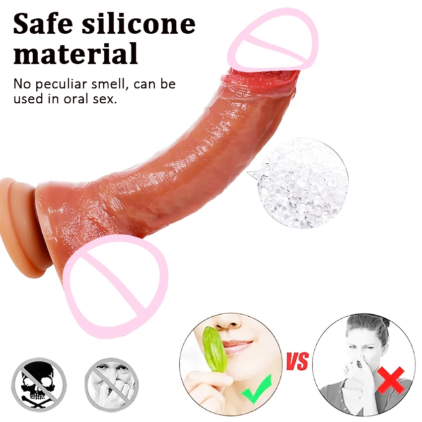 Vibrador de silicone adulto brinquedos sexuais feminino pênis realista pele macia sentindo vibradores com ventosa pau enorme para masturbadores femininos