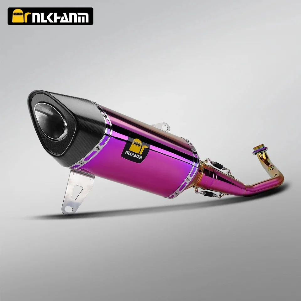 

STLF SYM Husky ADV300 Pink Motorcycle Exhaust System Full Section Modification Stainless Carbon Fiber Materials Box Packing Bran