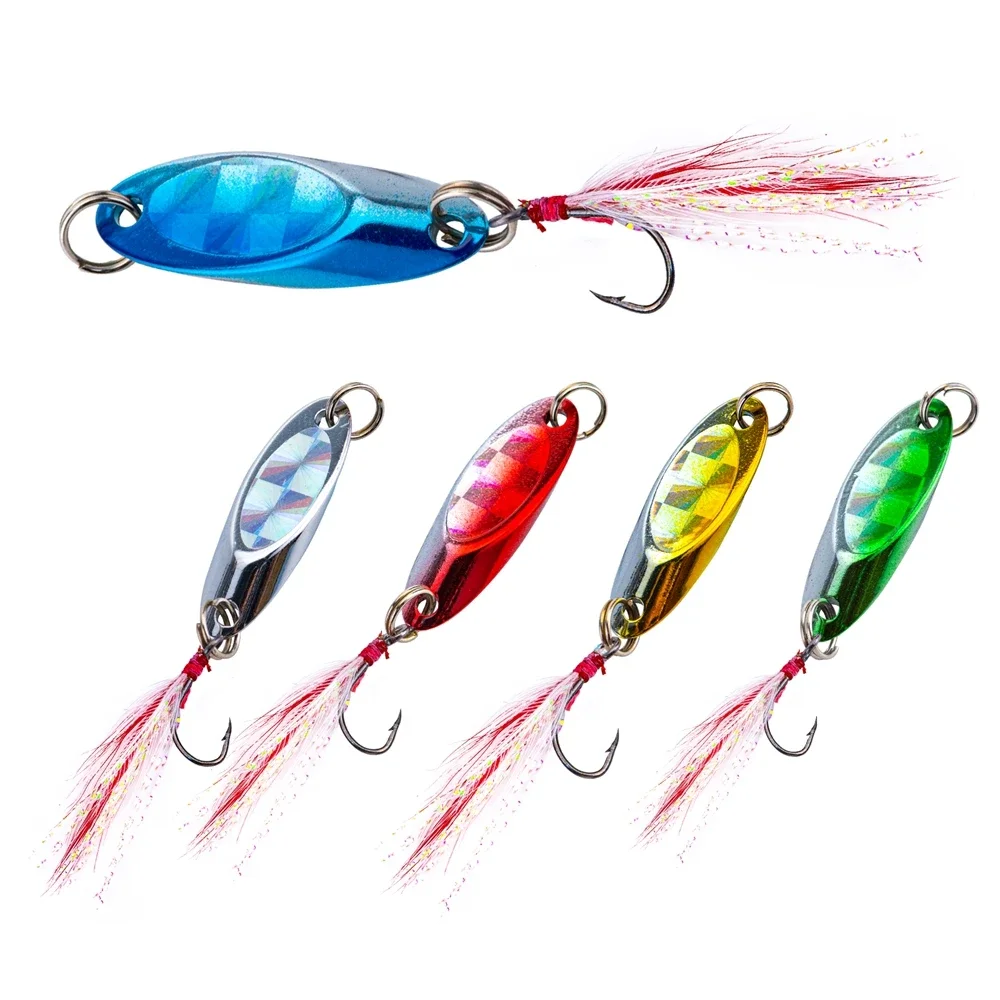 

Goture 5Pcs/lot beveled Cut Spoon 3.5g/7g/14g/21g High-quality Metal Fishing Lure Universal Water Layer Arfitical Bait For Trout