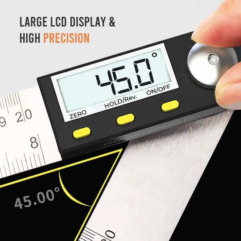 200/300/500mm Digital Protractor Angle Ruler Finder Meter Steel Goniometer Inclinometer Electron Woodworking Measuring Tool