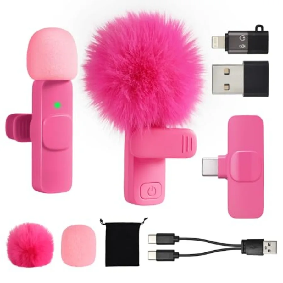 

Мини-микрофон для iphone Android Телефон Планшет ipad PC Usb C Беспроводной петличный микрофон для видеоRrding Vlng Youtube Tiktok Podcas