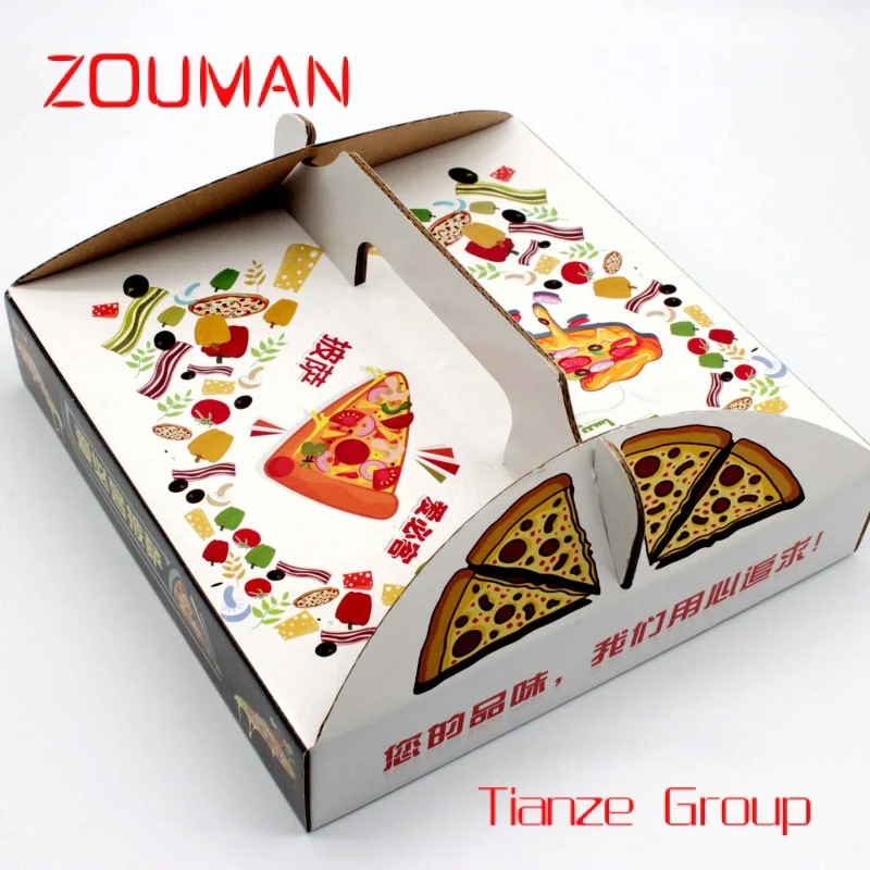 

Custom , Biodegradable Customized Eco Friendly Paper Pizza Box Food Grade Storage Packaging With Logo Printing