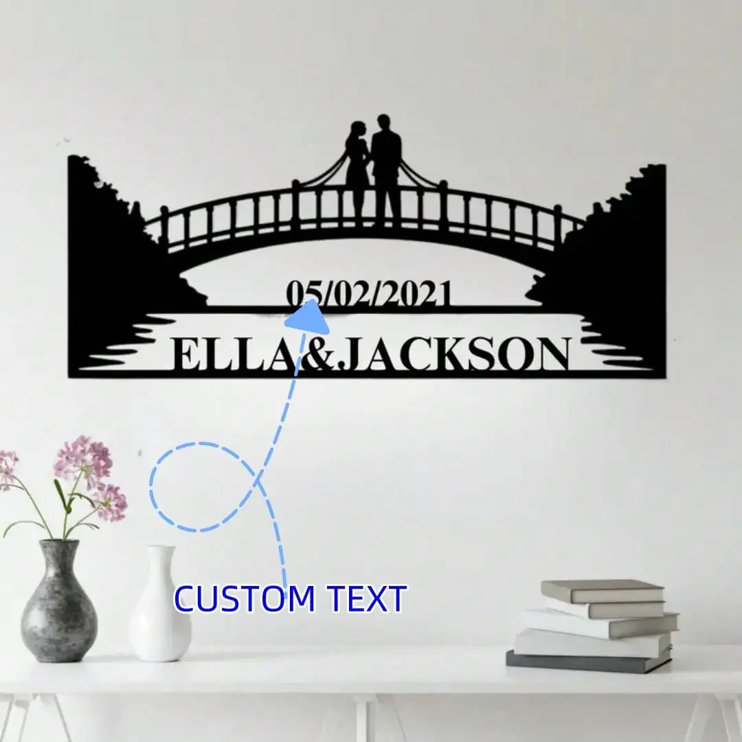 

Custom Metal Couple Name Sign Wedding Gift Anniversary Wall Art