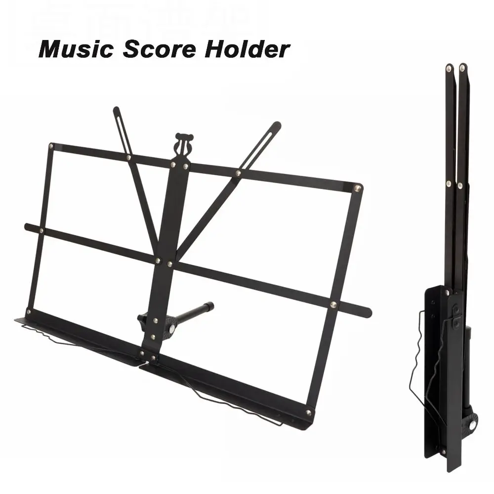 

Durable Aluminum Alloy Music Stand Foldable Lightweight Music Score Holder Portable Instrument Accessories Desktop Book Stand