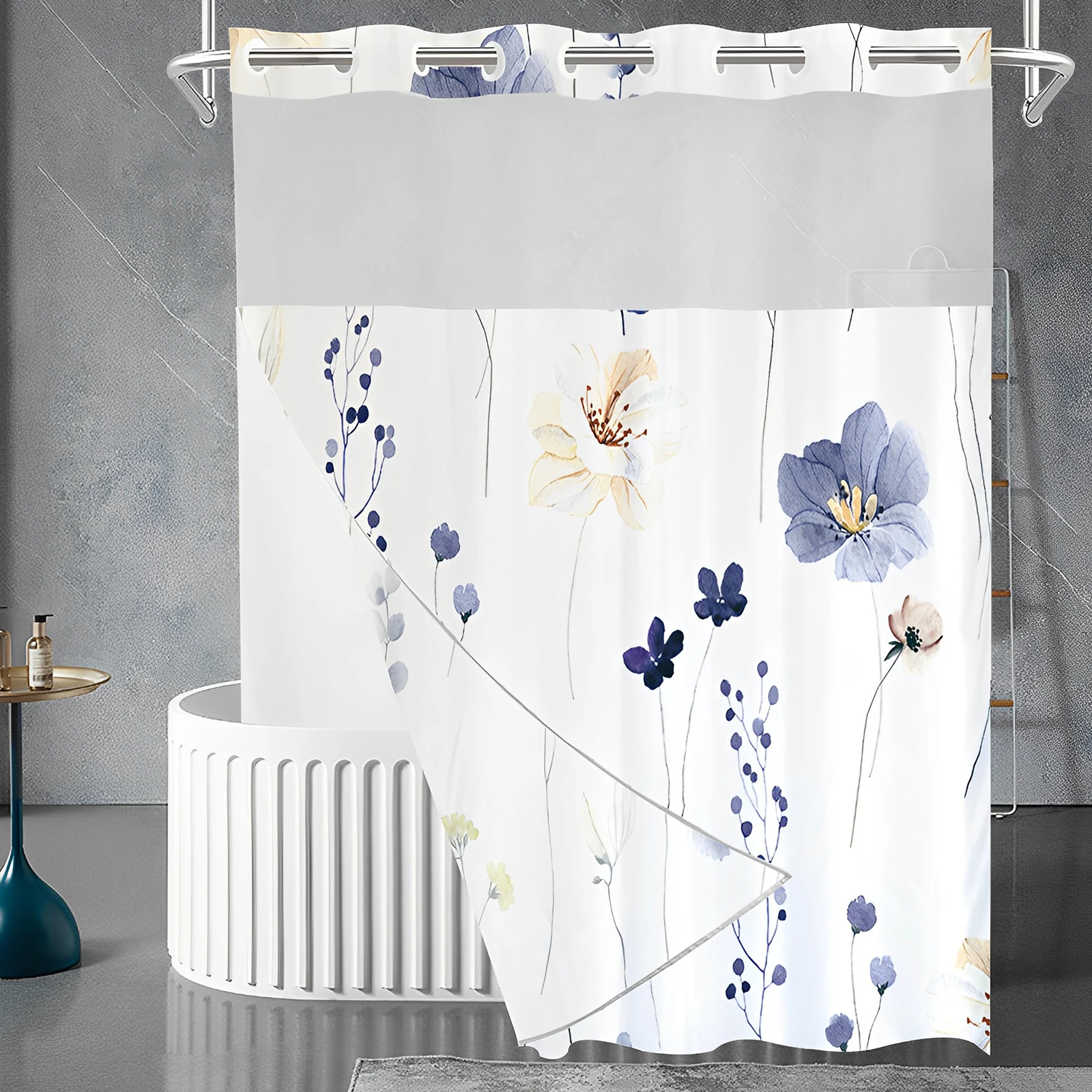 1/2Pieces Shower Curtain Watercolor Leaves Bathroom Decoration Shower Curtains living Decorae 1.8*1.8M for kitchen Room Home