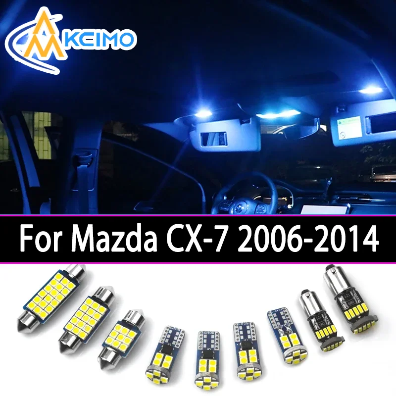 

Внутренние потолочные лампы Canbus для Mazda CX-7 2006 2007 2008 2009 2010 2011 2012 2013 2014 Автомобильный светодиодный комплект внутреннего освещения багажника с картой