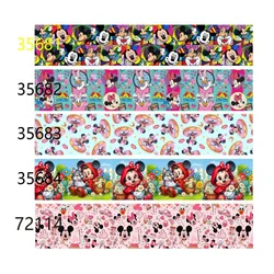 (5yards) Disney Mickey Mouse Grosgrain Ribbon 75mm 3inch for Hairbows Making Materials DIY Accessories