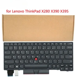 Replacement US Keyboard for Lenovo ThinkPad X280 X390 X395 (Not Fit X390 Yoga) Laptop (No backlight / Backlight)