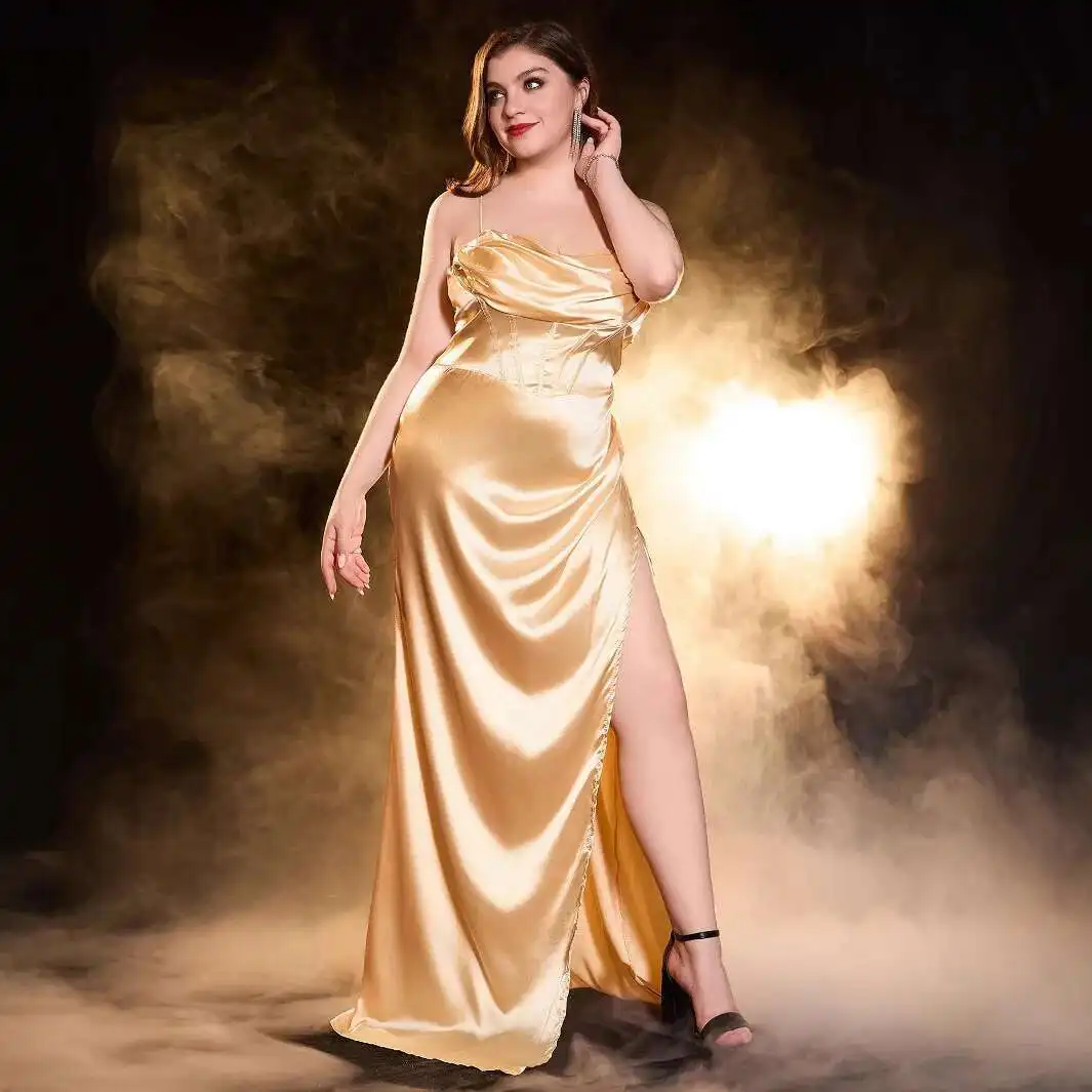 

Dress New Sexy Banquet Gold Dress Ball Dress Large Women's Dress Bodycon Beachwear 2025 Party Summer Elegantes Casual Y2k