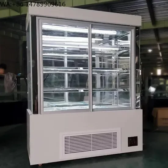 Custom Waterproof LED DisplayCake Store Shop Light Single Temperature Vertical Large Display Space Bakery Display