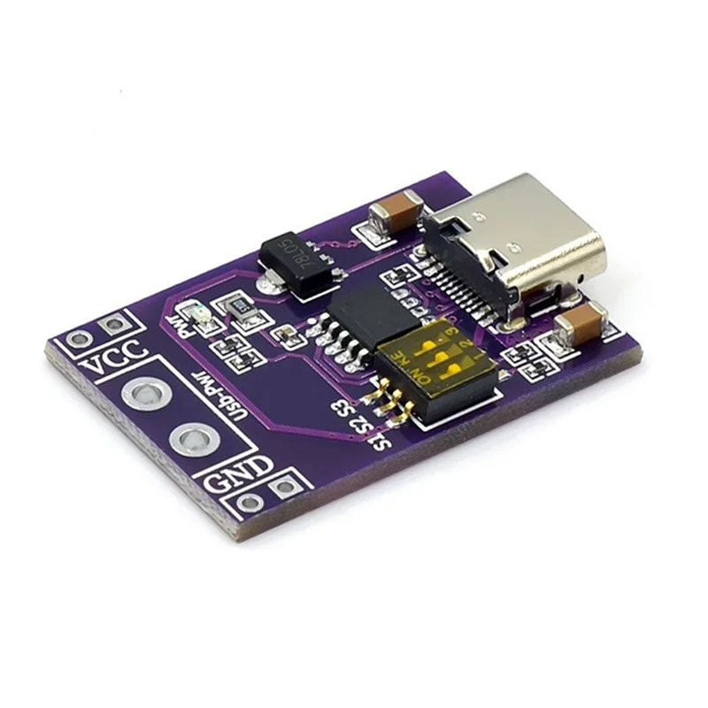 ABGI-1Pcs Type-C QC PD2.0 PD3.0 To DC Spoof Fast Charge Trigger Poll Detector USB-PD Notebook Power Supply Change Board