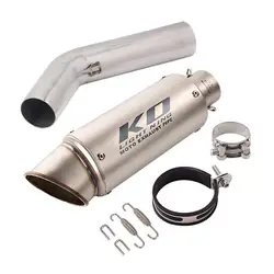 51MM For Suzuki GSXR600 GSXR750 K6 K7 2006-2007 Slip On Motorcycle Exhaust Muffler Mid Link Pipe Middle Tube Stainless Steel