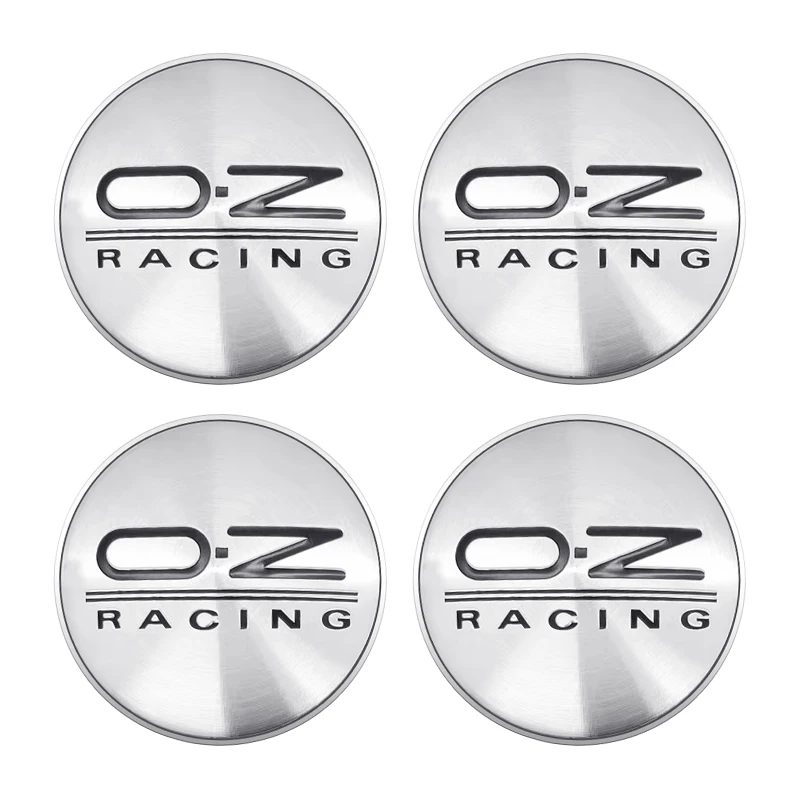 4pcs/Set 56mm 60mm 65mm 68mm Black Silver Red Car Wheel Center Hub Cap Logo Badge For OZ RACING Styling Trim Accessories