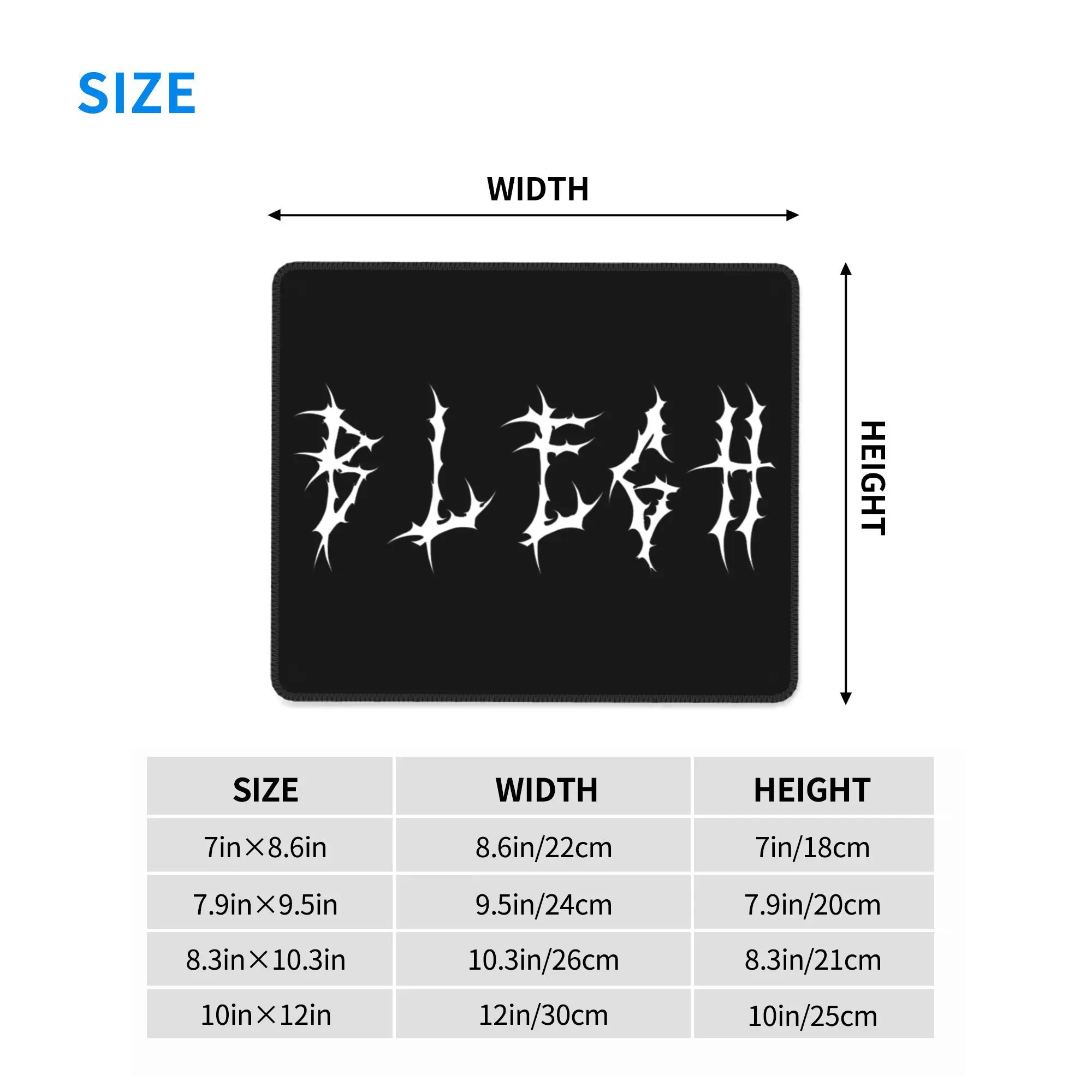 Blegh heavy metal metalcore deathcore metal cantor metalhead mouse pad teclado do computador mouse tapete de jogos pc portátil tapete de mesa