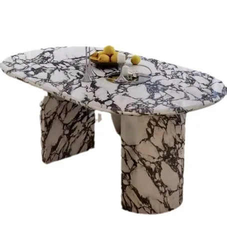 

Modern simple cream style household living room rectangular dining table dining table