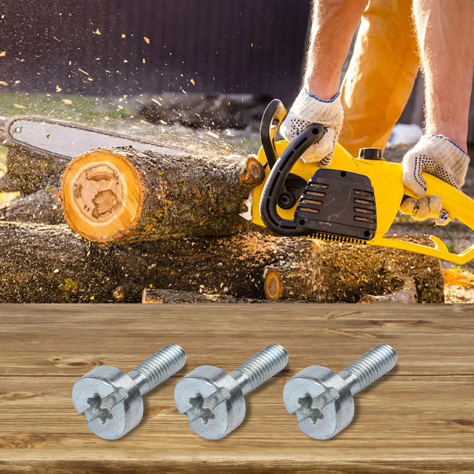 Anti Loosening Bolts For Chainsaws Tool Part M5X14 Bolts Engine Protection Metal Material 10 Pack Screws Easy Installation
