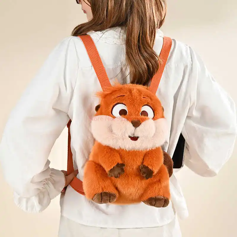 

Potdemiel Disney Hoppers Otter Meibao Plush Crossbody Shoulder Bag Soft Stuffed Cartoon Fashion Bag Daily Casual Travel Bag