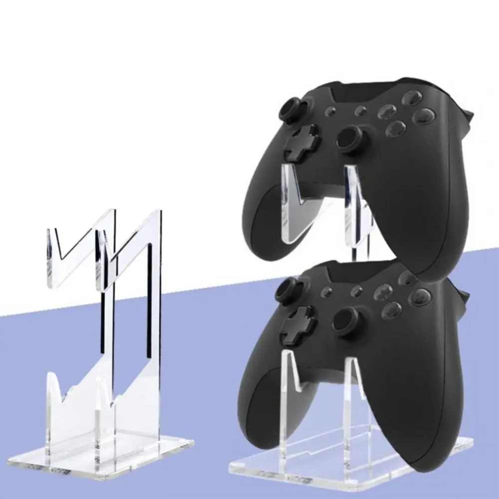 Acrylic 2-Layer Controller Holder Universal Stable Game Handle Display Stand Transparent Dual Game Controller Holder