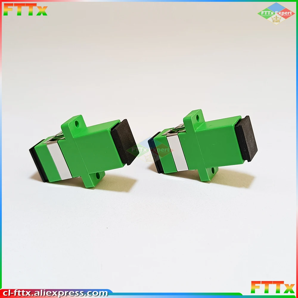 50/100/200/300PCS SC APC Simplex Single-mode Fiber Optic Adapter SC Optical Fiber Coupler SC APC Fiber Flange SC Connector