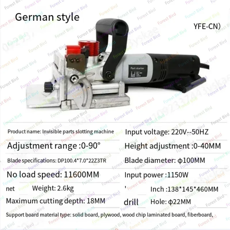 Tenoning Machine Handheld Lamino Home Improvement Slotting Machine 220v Household Connection Cabinet Straightening Punching