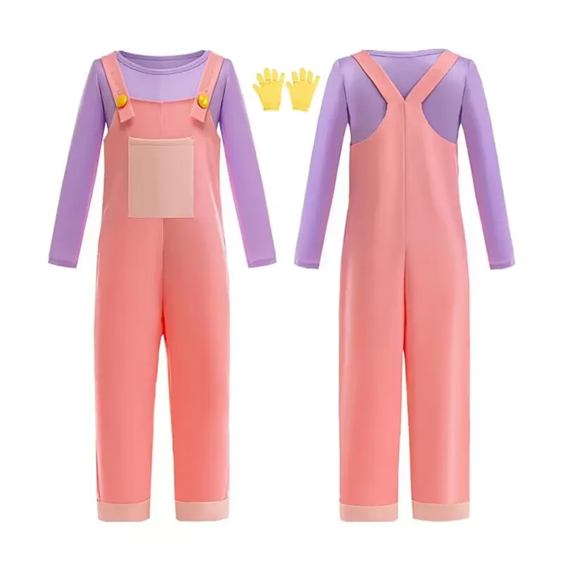 

Cute Girls Circus Bodysuit Fantasy Anime Circus Role Play Children's Overalls Large Pocket Buttons Daily Campus Clothing 2025