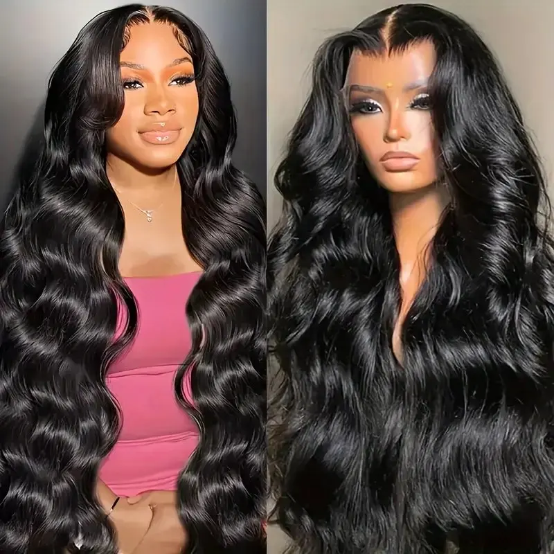 Rosabeauty 250% HD 13X6 Lace Frontal Human Hair Wigs Body Wave 13X4 Transparent Lace Front Glueless Water Wave Wig 32 Inches